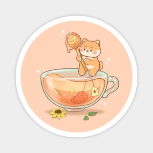 Shiba Honey Tea Cup Magnet